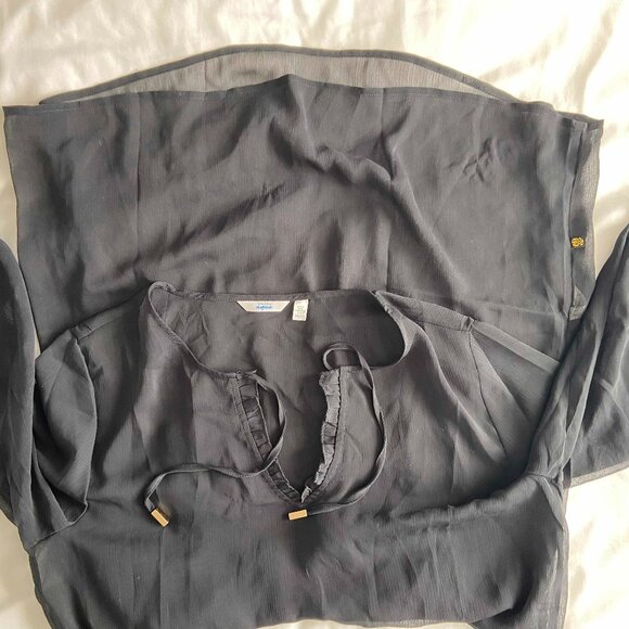 NWOT La Vie En Rose Sheer Black Cover Up - Picture 6 of 6